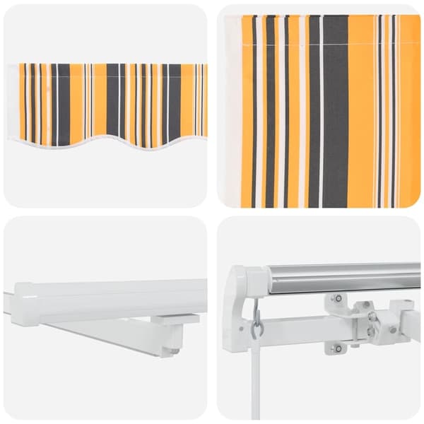 vidaXL Utfällbar markis med 350 x 250 cm tyg