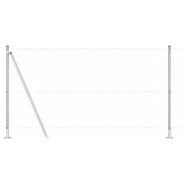 vidaXL Stängselstolpe Silver