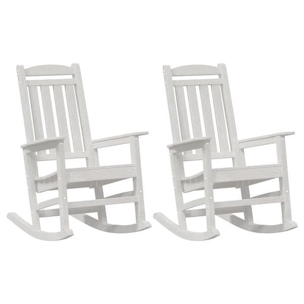 vidaXL Gungstol 2 pcs Vit 92 x 70 x 108 cm polyeten