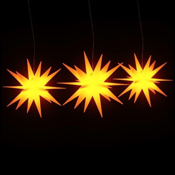 vidaXL Julelys med LED 3 stk sammenleggbar gul