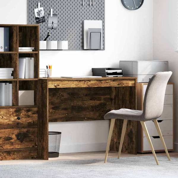 vidaXL Skrivebord Røkt eik 100 x 50 x 76 cm