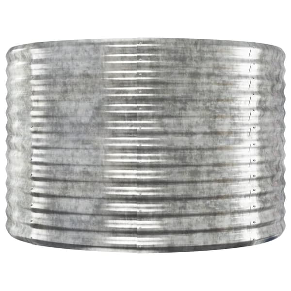 vidaXL Odlingslåda pulverlackerat stål 249x100x68 cm silver
