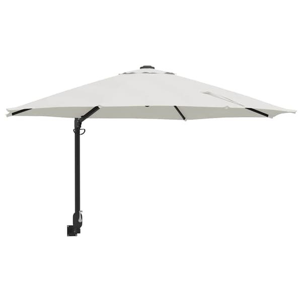 vidaXL Hageparasol sand 248 x 248 x 148 cm Polyester og stål