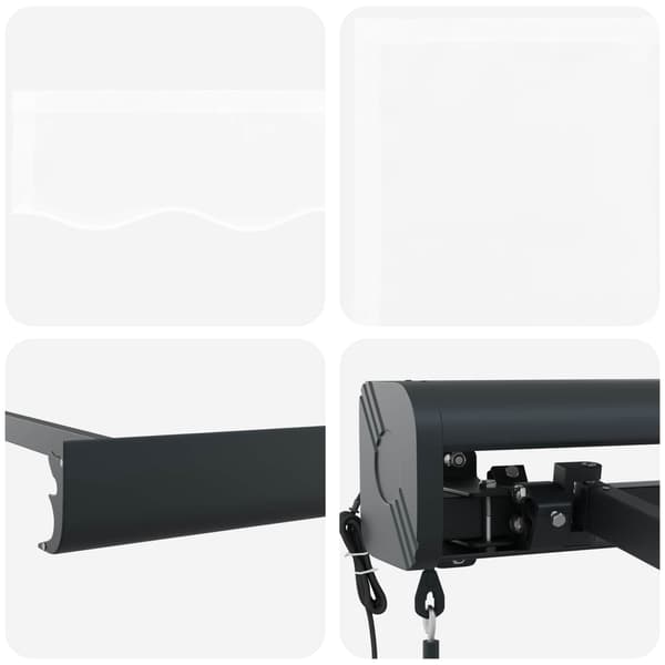 vidaXL Markis Vit 400 × 300 cm Polyester och aluminium