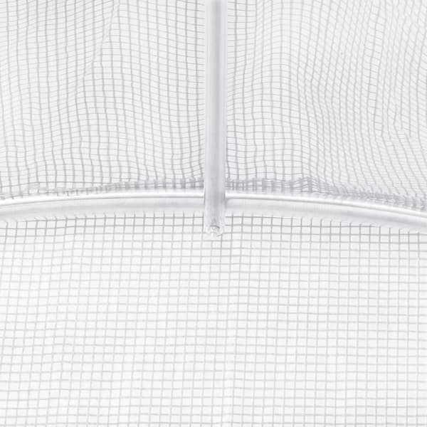 vidaXL Växthus med stålram vit 12 m² 4x3x2 m
