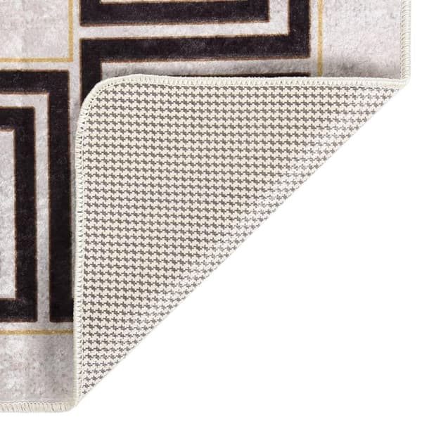 vidaXL Vaskbart teppe 80x300 cm lys beige sklisikker