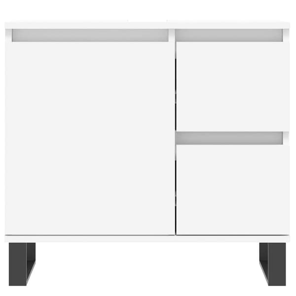 vidaXL Baderomsskap hvit 65x33x60 cm konstruert tre