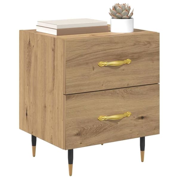 vidaXL Nattbordskap Artisan Eik 40 x 35 x 47,5 cm Konstruert tre