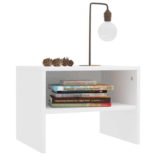 vidaXL Nattbord hvit 40x30x30 cm sponplate