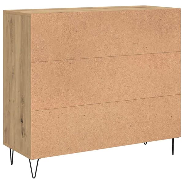 vidaXL Serviesskap Artisan Eik 90 x 32,5 x 80 cm Konstruert tre