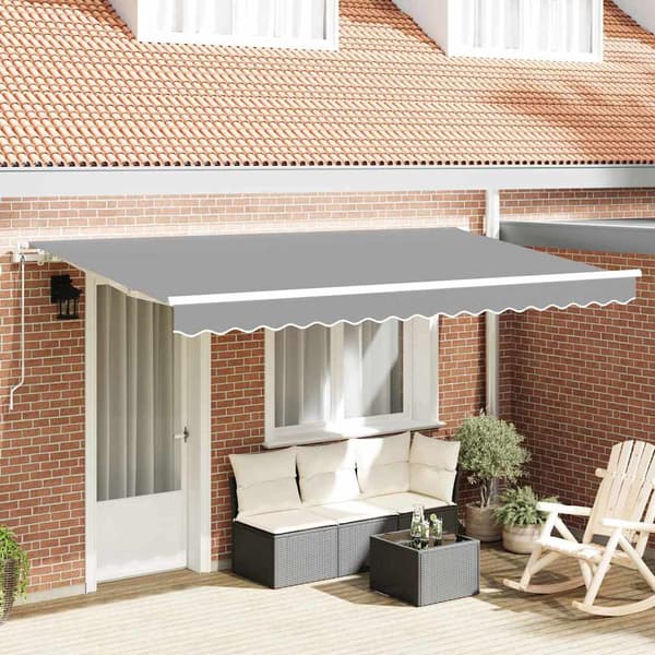 vidaXL Markiseramme Hvit 4 x 2 m Metall