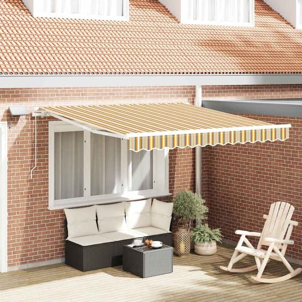 vidaXL Utfällbar markis med 350 x 250 cm tyg