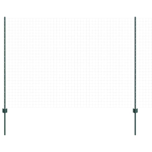 vidaXL Gjerdepåle 11 pcs grønn 160 cm Stål