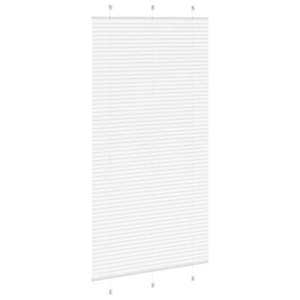 vidaXL Plisserad persienn vit 110x200 cm tyg bredd 109,4cm polyester