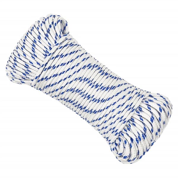 vidaXL Båtlina vit 3 mm 250 m polypropylen