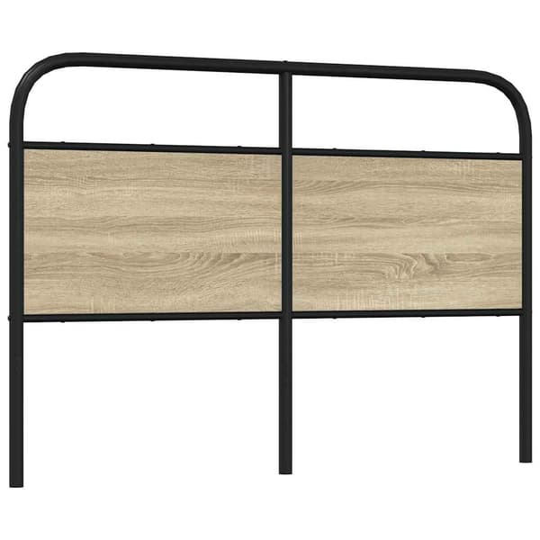 vidaXL Utskiftbar sengegavl sonoma eik 120 cm stål og konstruert tre