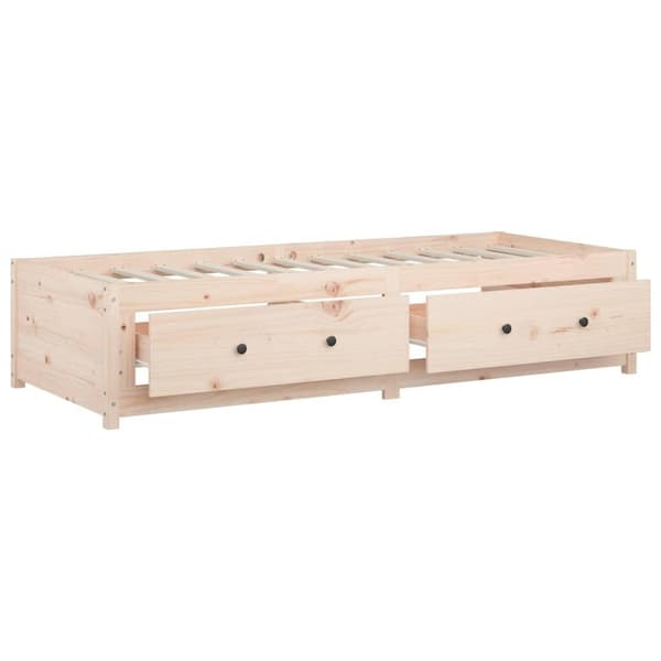vidaXL Dagseng 75x190 cm Small Single heltre furu