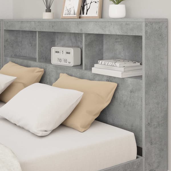 vidaXL Lagringshodegavl Betonggrå Konstruert tre