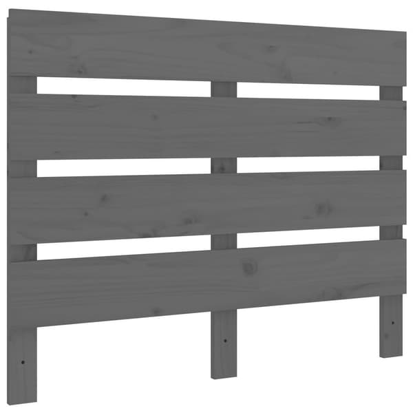vidaXL Sengegavl grå 100x3x80 cm heltre furu