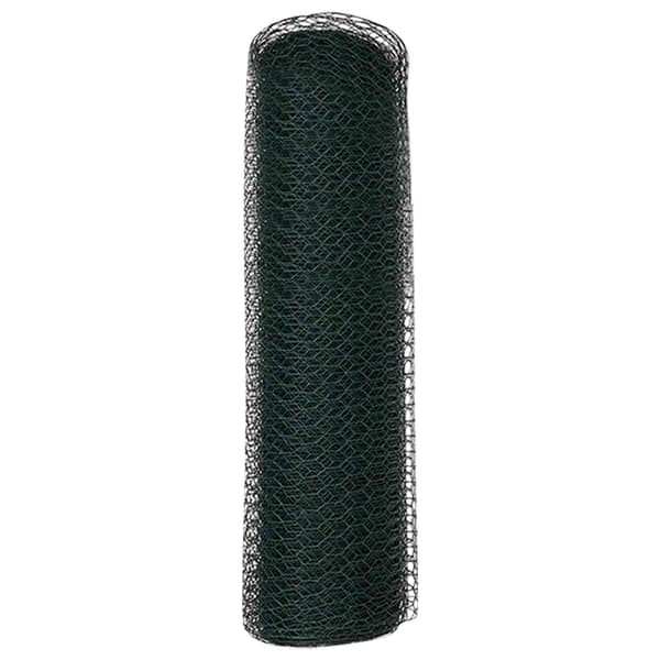 vidaXL Hexagonstängsel Grön 0,8 x 10 m PVC