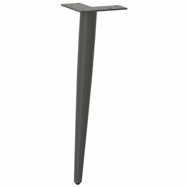 vidaXL Soffbordsben konisk form 4 st antracit 42-43 cm stål