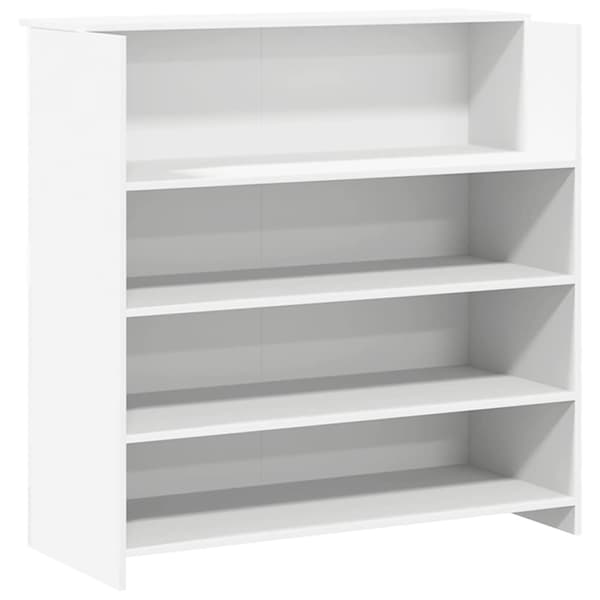 vidaXL Resepsjonsdisk hvit 200x50x103,5 cm konstruert tre