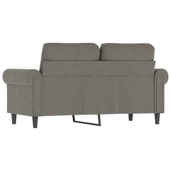 vidaXL 2-sitssoffa ljusgrå 120 cm sammet