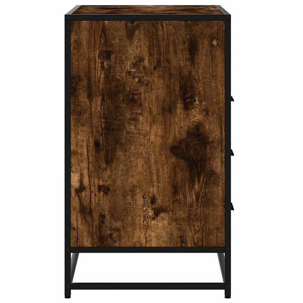 vidaXL Kommode røkt eik 70x41x70 cm konstruert tre