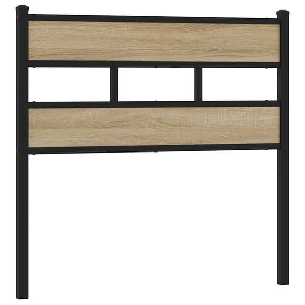 vidaXL Utskiftbar sengegavl sonoma eik 80 cm jern og konstruert tre