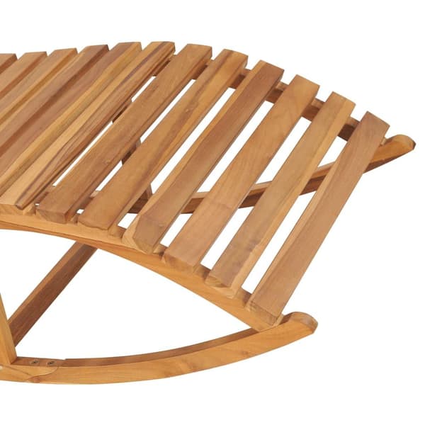 vidaXL Solsäng med dyna gungdesign massiv teak