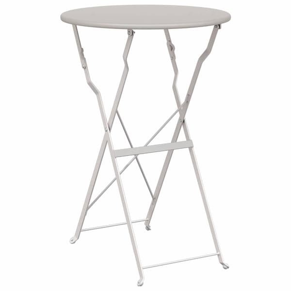 vidaXL Sammenleggbart Bistrosett 3 pcs Beige Stål