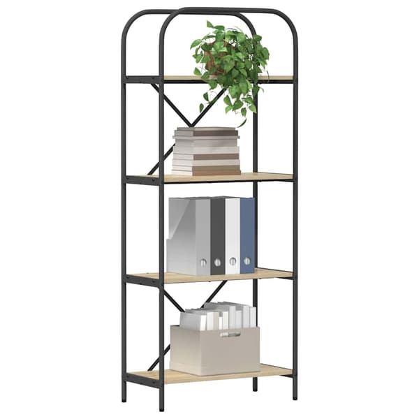 vidaXL Bokhylle Sonoma eik 60 x 30 x 146 cm Konstruert tre