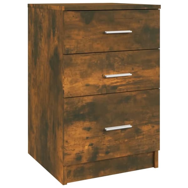 vidaXL Nattbord røkt eik 40x40x63 cm konstruert tre