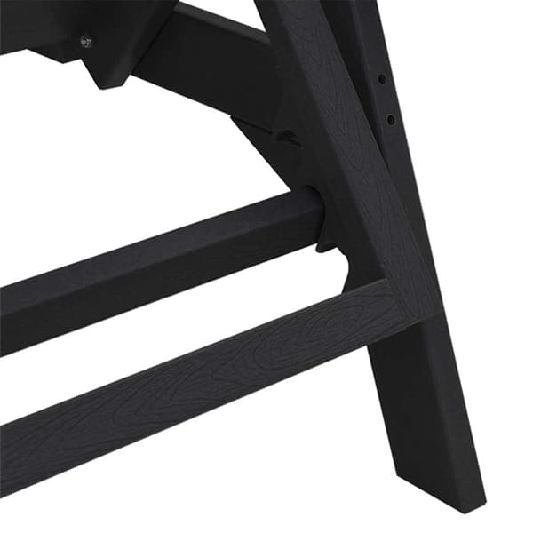 vidaXL Solstol Reclining 3 pcs Svart polyeten
