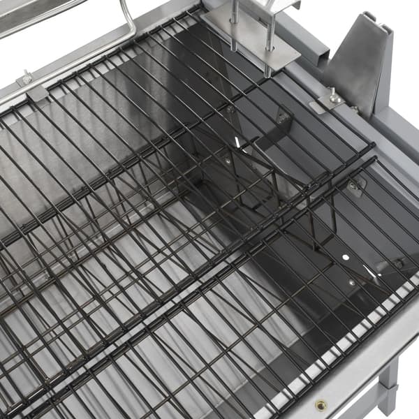 vidaXL Grill med grillspyd jern og rustfritt stål