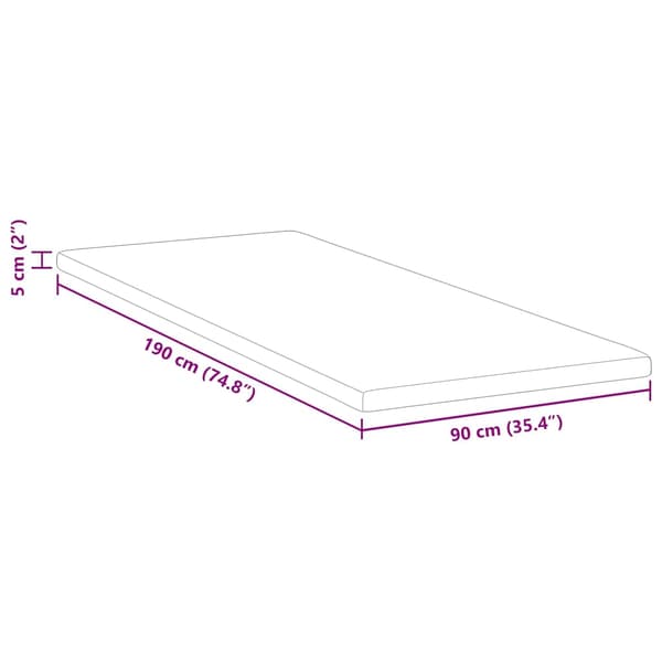 vidaXL Kokostopper Vit 90 x 190 cm Jacquardtyg