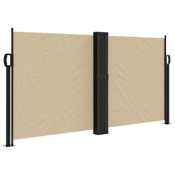 vidaXL Infällbar sidomarkis beige 120x1200 cm