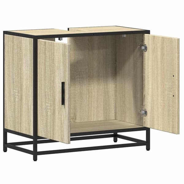 vidaXL Baderomsskap Sonoma eik 65x33x60 cm konstruert tre