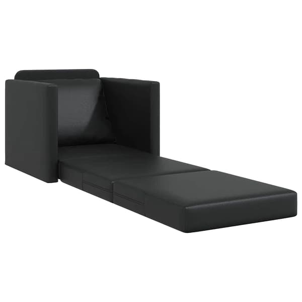 vidaXL Soffsäng 60cm Svart Konstläder