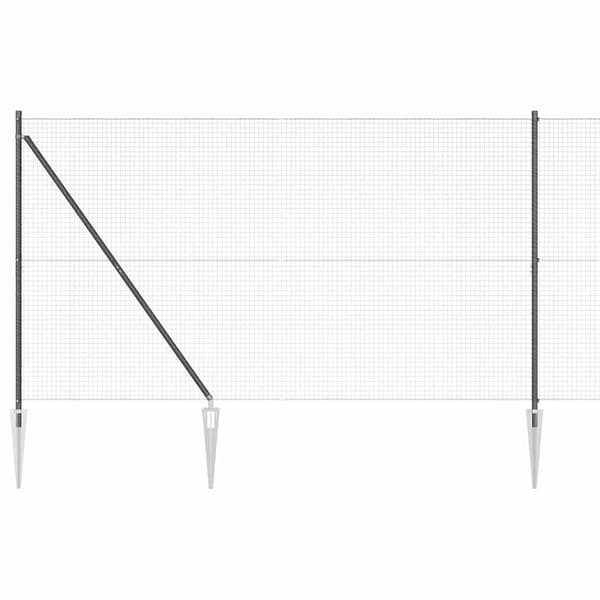 vidaXL Gjerde med innlegg. Grå 1.5 x 25 m Stål