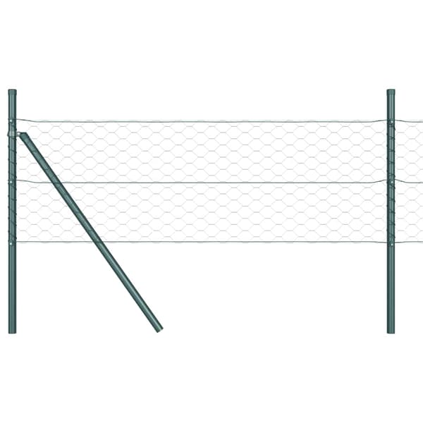 vidaXL Gjerdepåle grønn 25 x 1,2 m (50 mm mesh) Stål