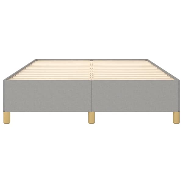 vidaXL Sengeramme lysegrå 135x190 cm Double stoff