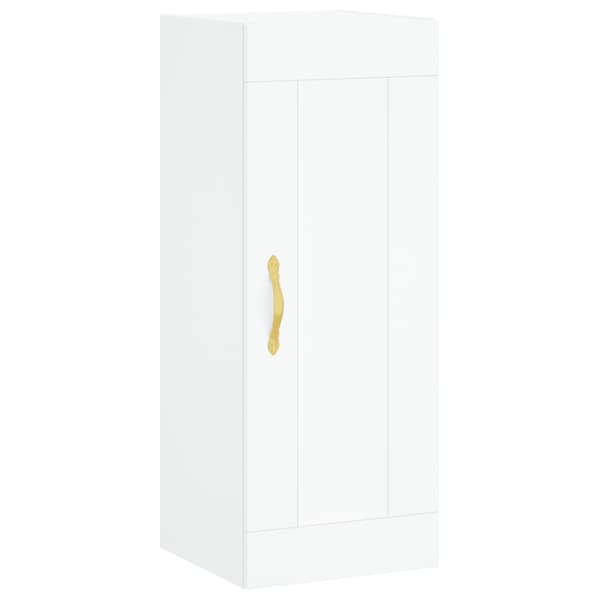 vidaXL Highboard hvit 34,5x34x180 cm konstruert tre