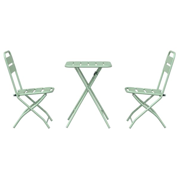 vidaXL Bistroset 3 pcs Grön Stål