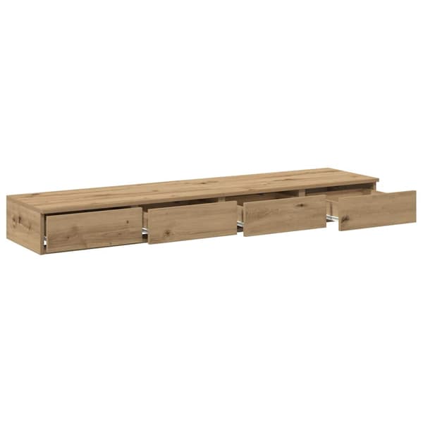 vidaXL Sengeskuffer Artisan Eik 150 x 36,5 x 16,5 cm Konstruert tre