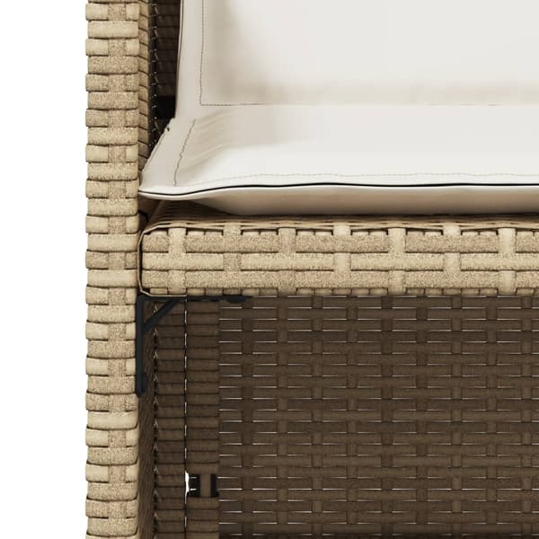 vidaXL Trädgårdsstolar med dynor 4 st beige konstrotting