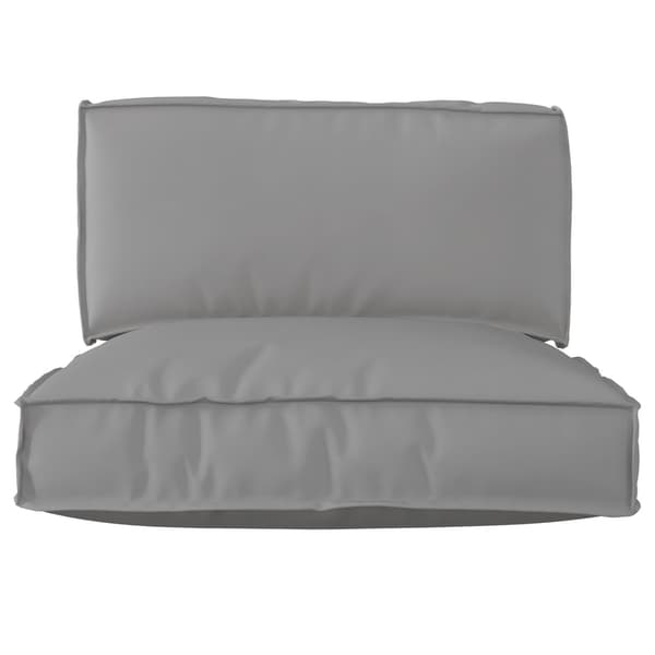 vidaXL Pallkuddset 2 pcs Grå Oxford Tyg