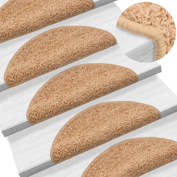 vidaXL Trappmattor 20 st beige 56x17x3 cm