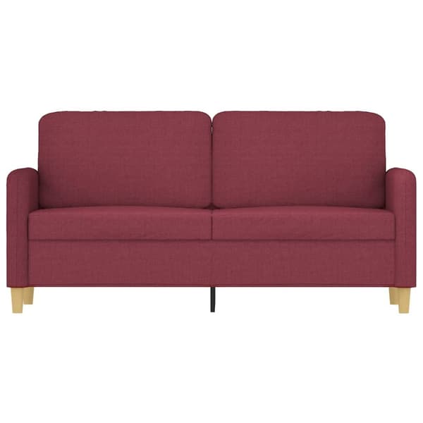 vidaXL 2-sitssoffa vinröd 140 cm tyg