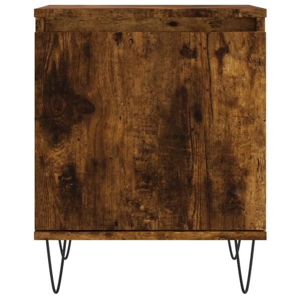 vidaXL Nattbord røkt eik 40x30x50 cm konstruert tre